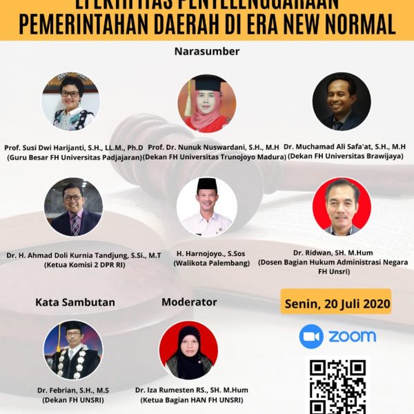 WEBINAR NASIONAL EFEKTIFITAS PENYELENGARAAN PEMERINTAH DAERAH DI ERA NEW NORMAL