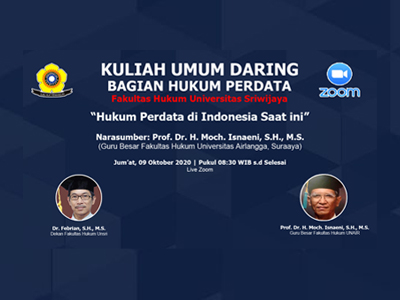 KULIAH UMUM DARING “HUKUM PERDATA DI INDONESIA SAAT INI”